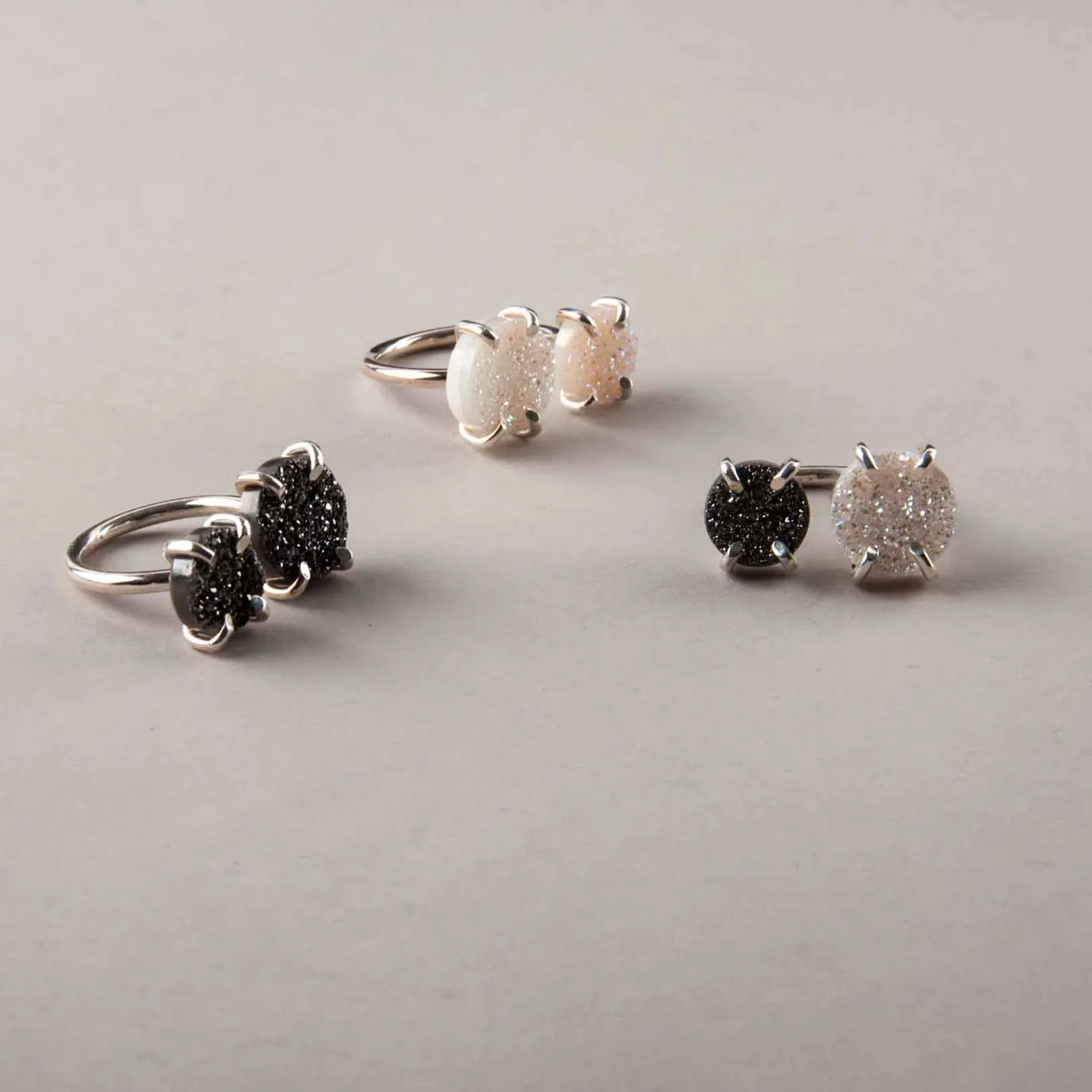 DRUZY TWO STONE RING