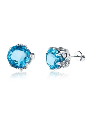 E66, Stud Earrings, Round Daisy Earrings, Sterling Silver Vintage Filigree Jewelry, E66