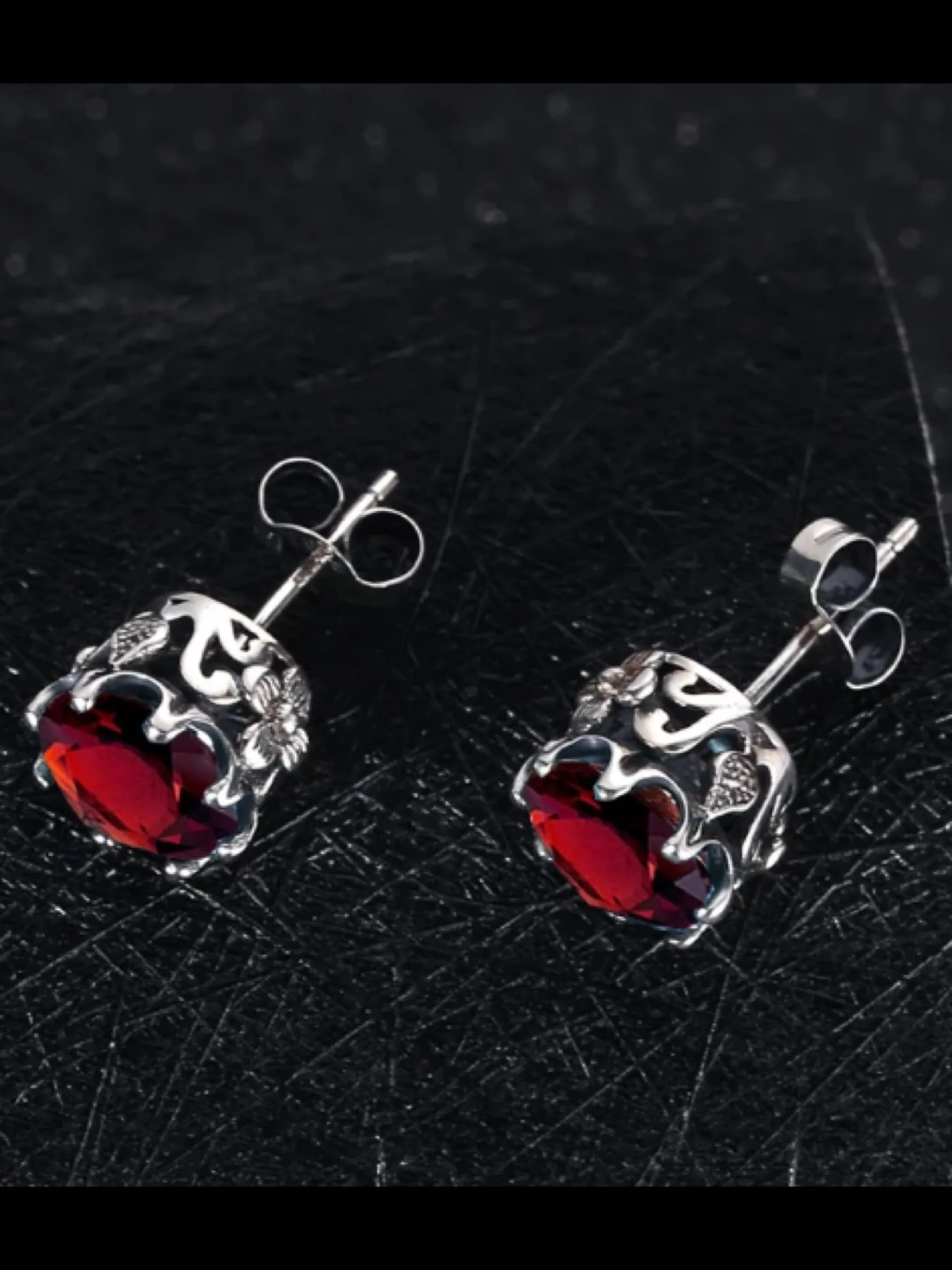 E66, Stud Earrings, Round Daisy Earrings, Sterling Silver Vintage Filigree Jewelry, E66