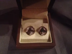 Earrings 14 kt Yellow Gold Reverse Intaglio Crystal Horse Head Pierced Earrings with La Pousette Backs