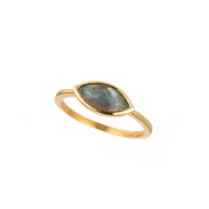 East-West Marquise Gemstone Ring