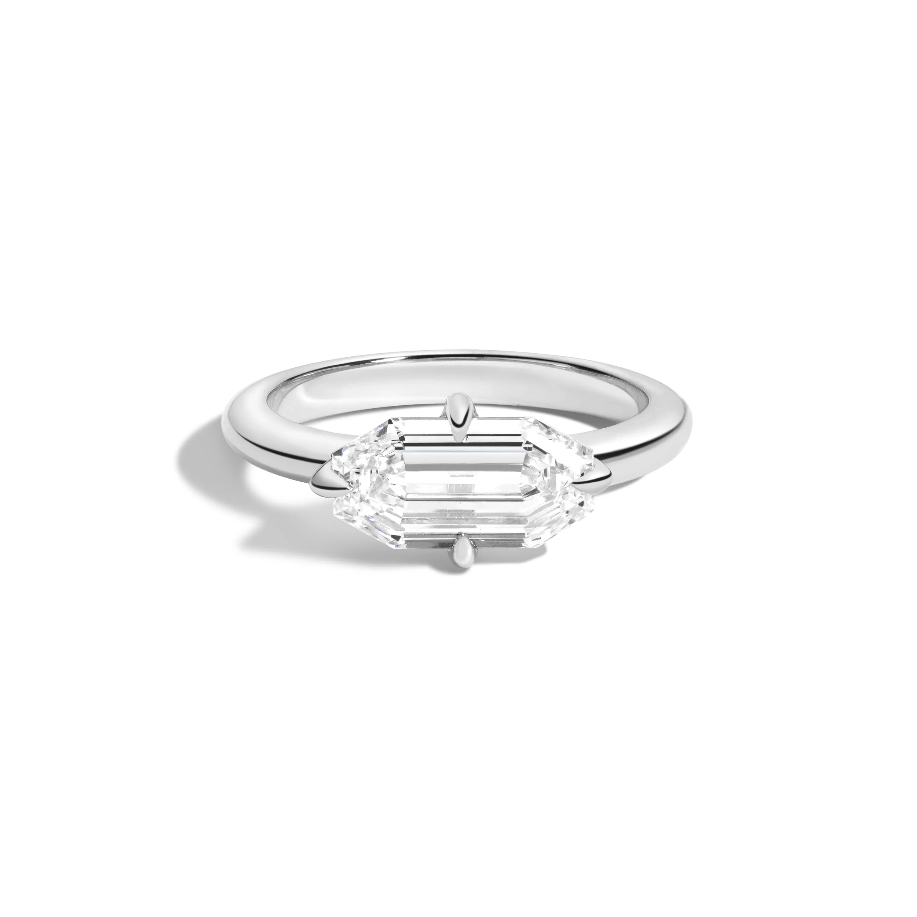 East-West Step Cut Octagon Ring