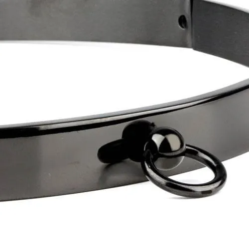 Echt etNox Story of O Black Steel Ring Fetish Choker