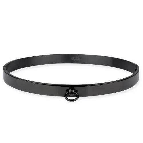 Echt etNox Story of O Black Steel Ring Fetish Choker