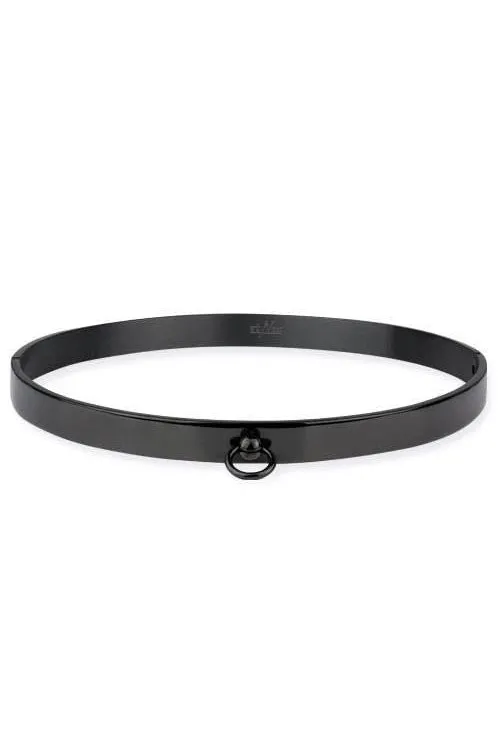 Echt etNox Story of O Black Steel Ring Fetish Choker