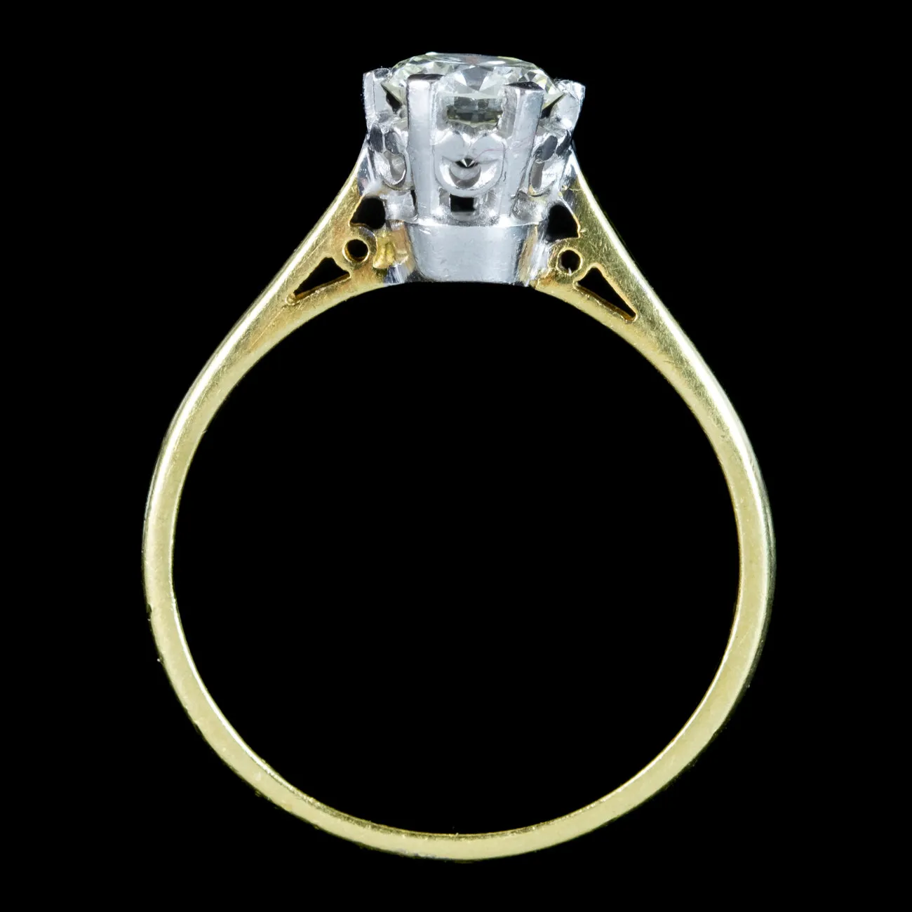 Edwardian Style Diamond Solitaire Ring 0.85ct Diamond