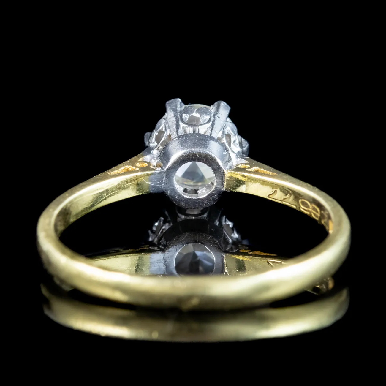 Edwardian Style Diamond Solitaire Ring 0.85ct Diamond