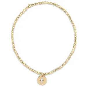 egirl Classic Gold 2mm Bead Bracelet Blessed Charm