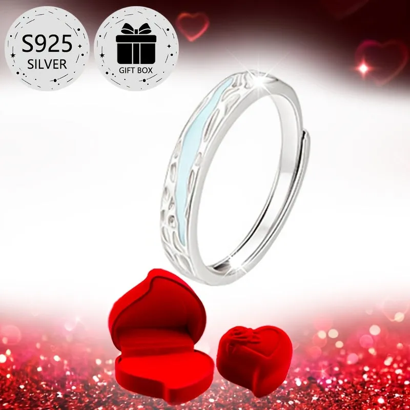 Enamel Glow-in-the-Dark Engagement Rings Set
