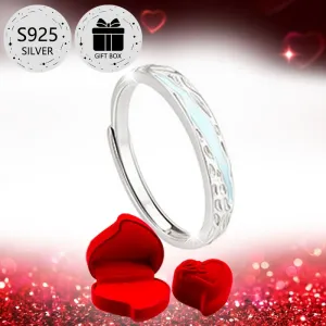 Enamel Glow-in-the-Dark Engagement Rings Set