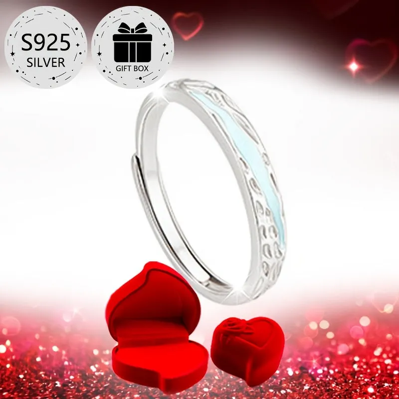 Enamel Glow-in-the-Dark Engagement Rings Set