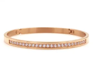 Eternity Pave Rose Gold Bangle Bracelet