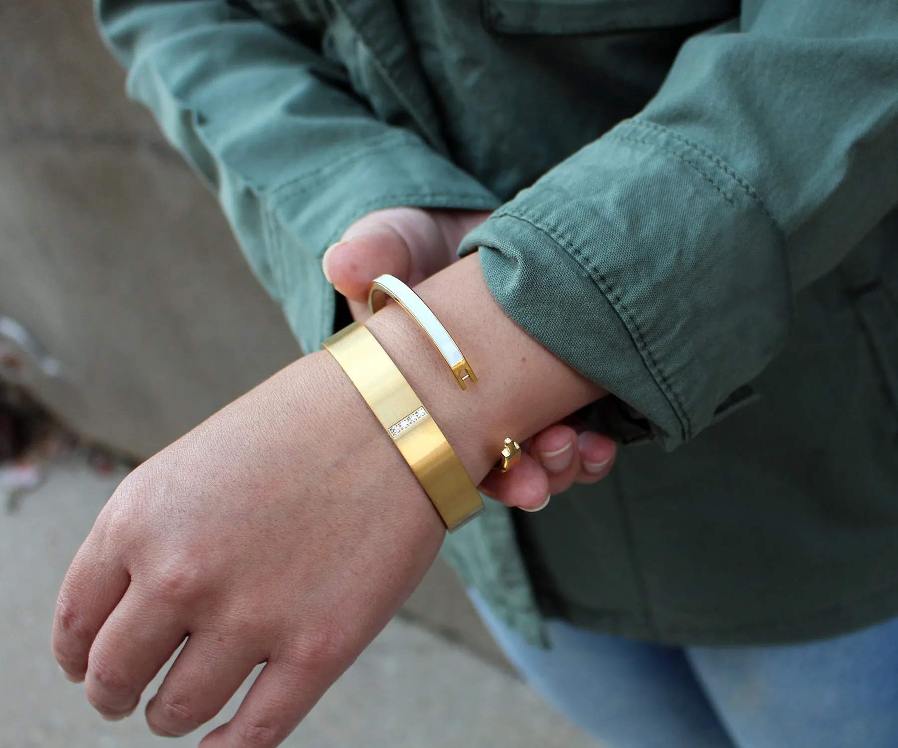 Eternity Pave Rose Gold Bangle Bracelet