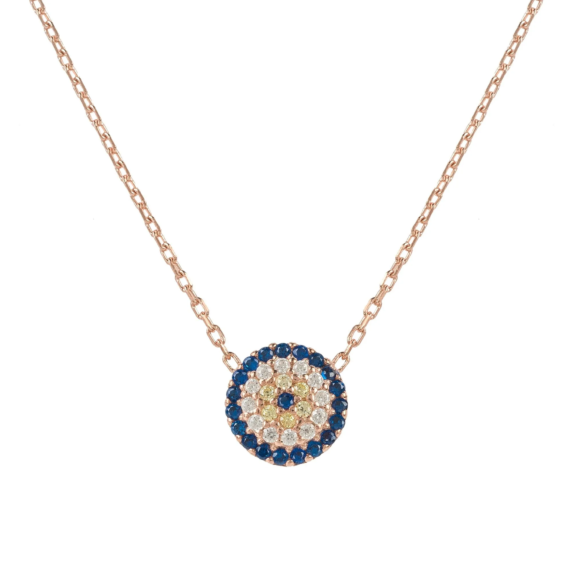 Evil Eye Necklace Rosegold