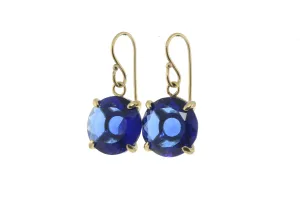 Exquisite Gold Sapphire Earrings