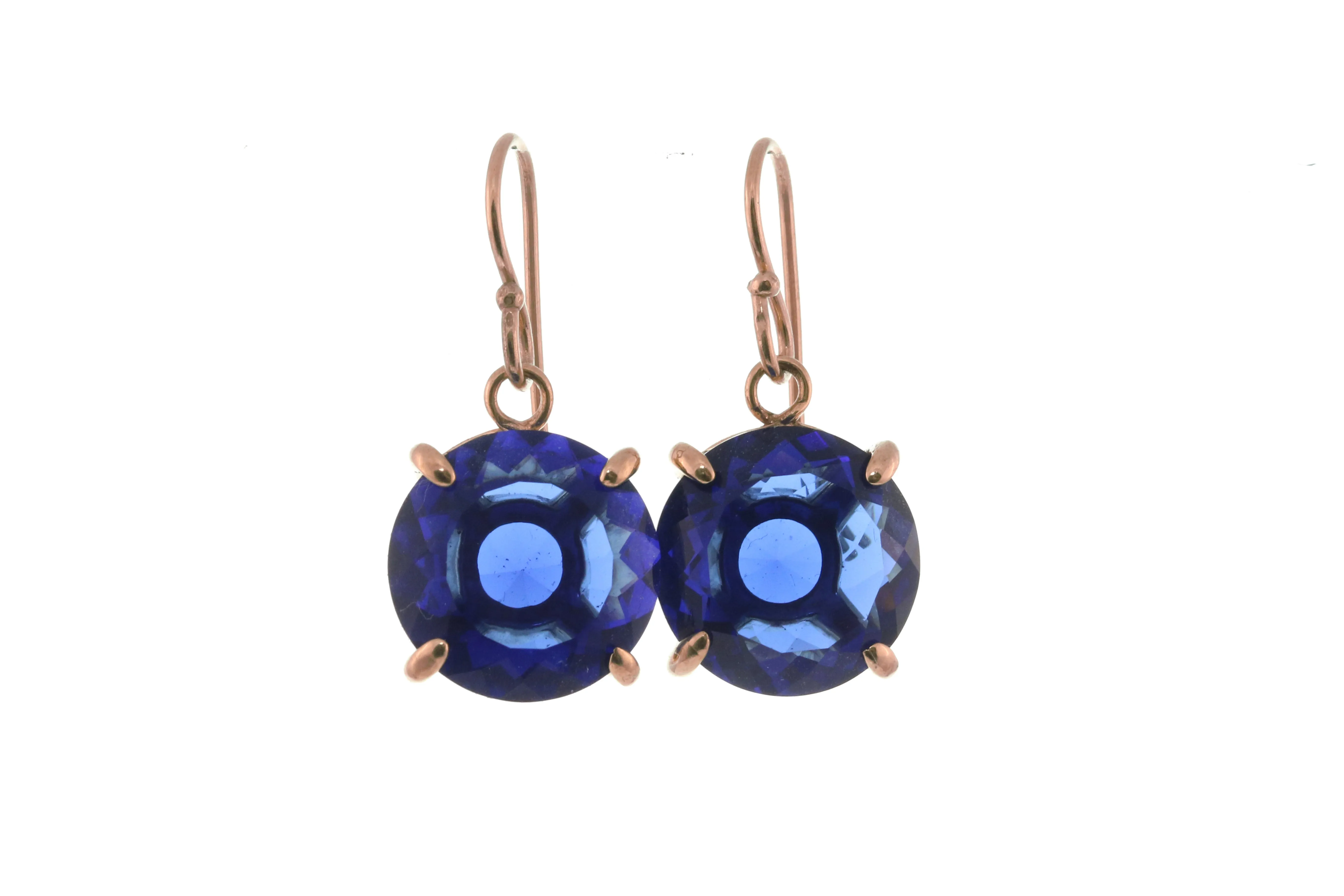 Exquisite Gold Sapphire Earrings