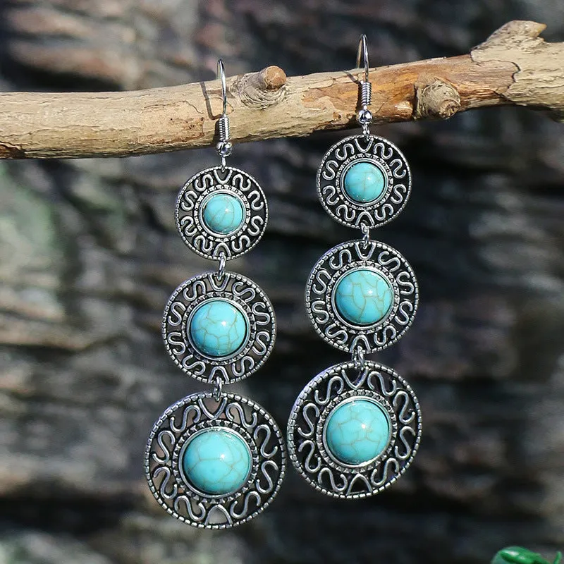 Exquisite Turquoise Bell Earrings