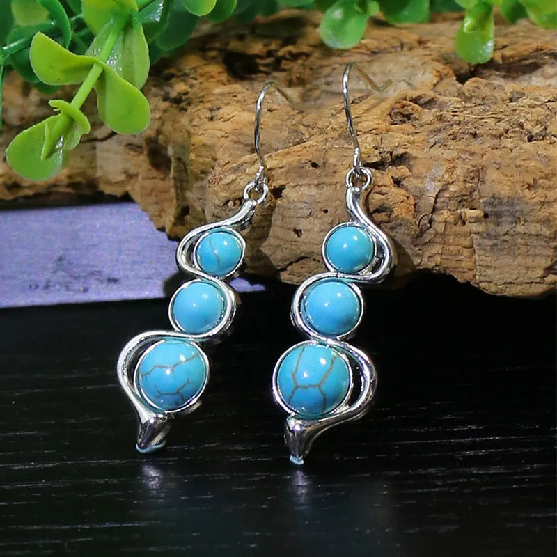 Exquisite Turquoise Bell Earrings