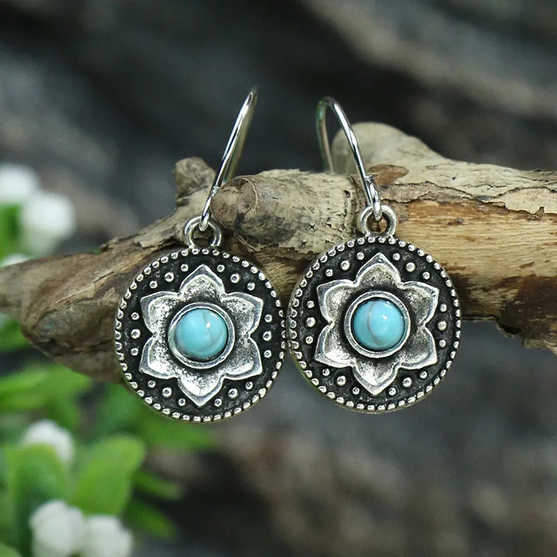 Exquisite Turquoise Bell Earrings