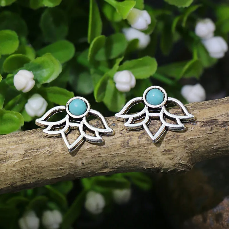 Exquisite Turquoise Bell Earrings
