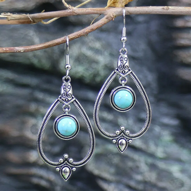 Exquisite Turquoise Bell Earrings