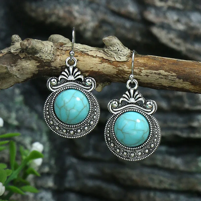 Exquisite Turquoise Bell Earrings