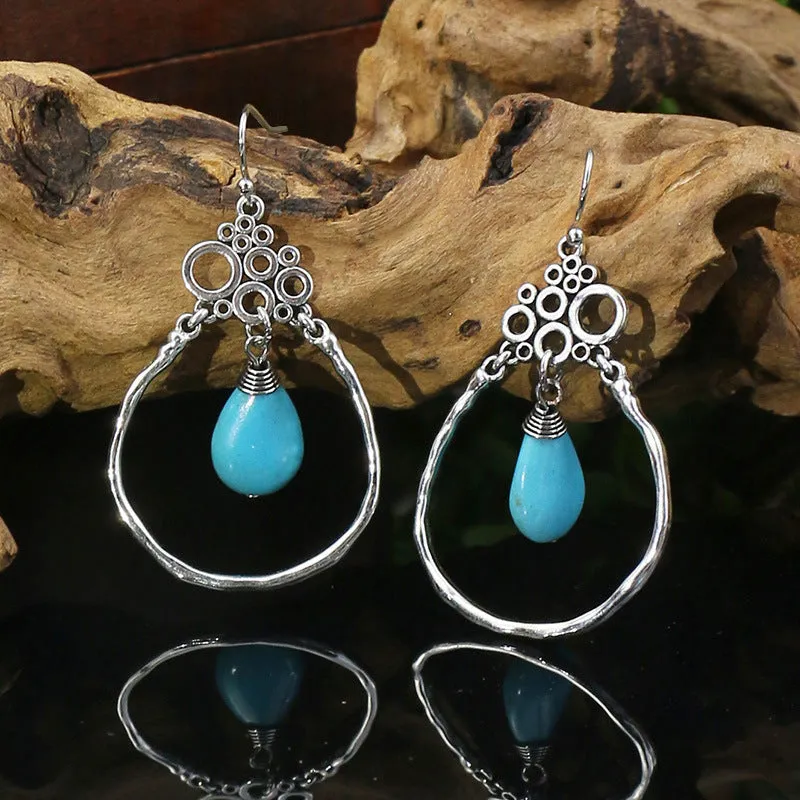 Exquisite Turquoise Bell Earrings