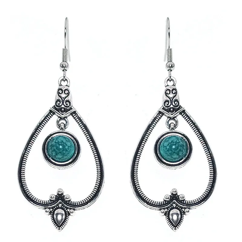 Exquisite Turquoise Bell Earrings