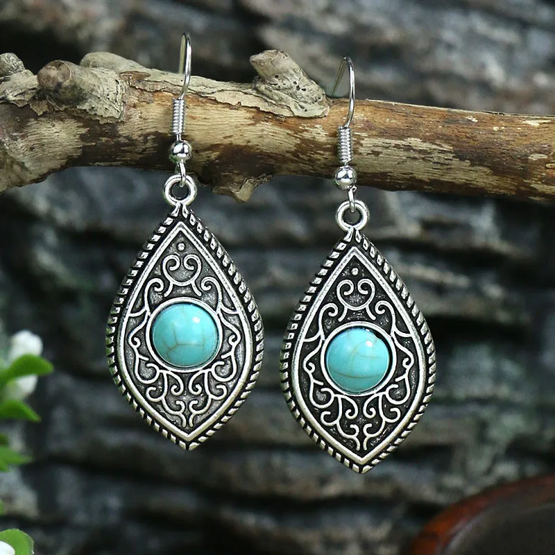 Exquisite Turquoise Bell Earrings