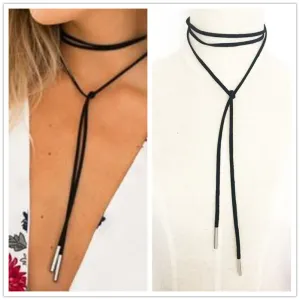 fashion jewelry black terciopelo leather bow choker DIY necklace gift for women girl N1810