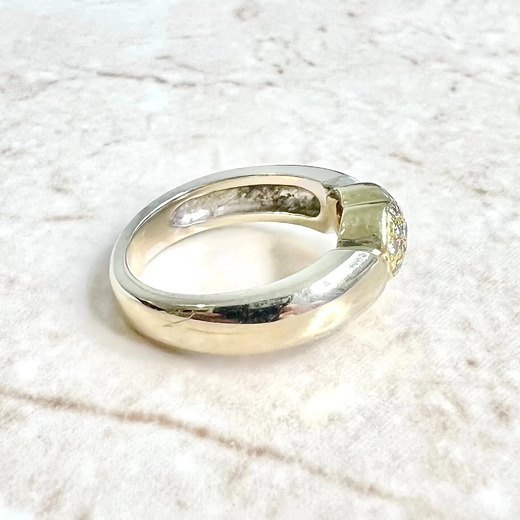 Fine Vintage 18 Karat Yellow Gold 0.30 Carat Pavé Diamond Heart Ring