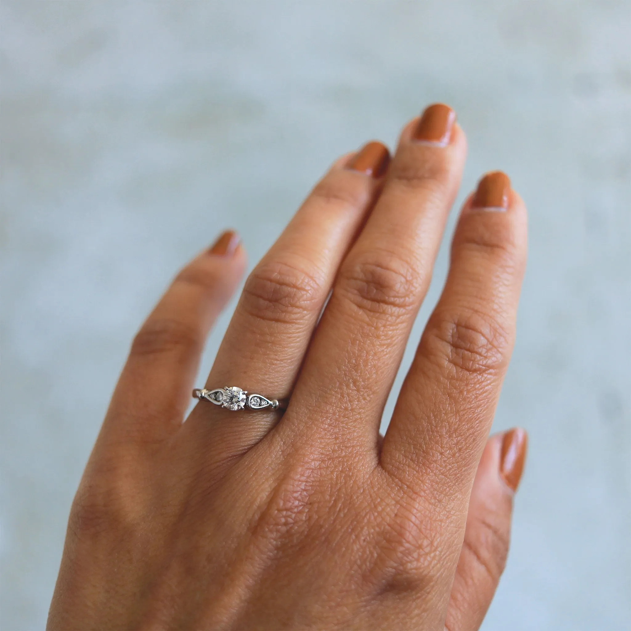 Five Stone Brilliant Cut Diamond Engagement Ring