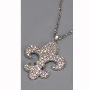 Fleur de lis Necklace Silver