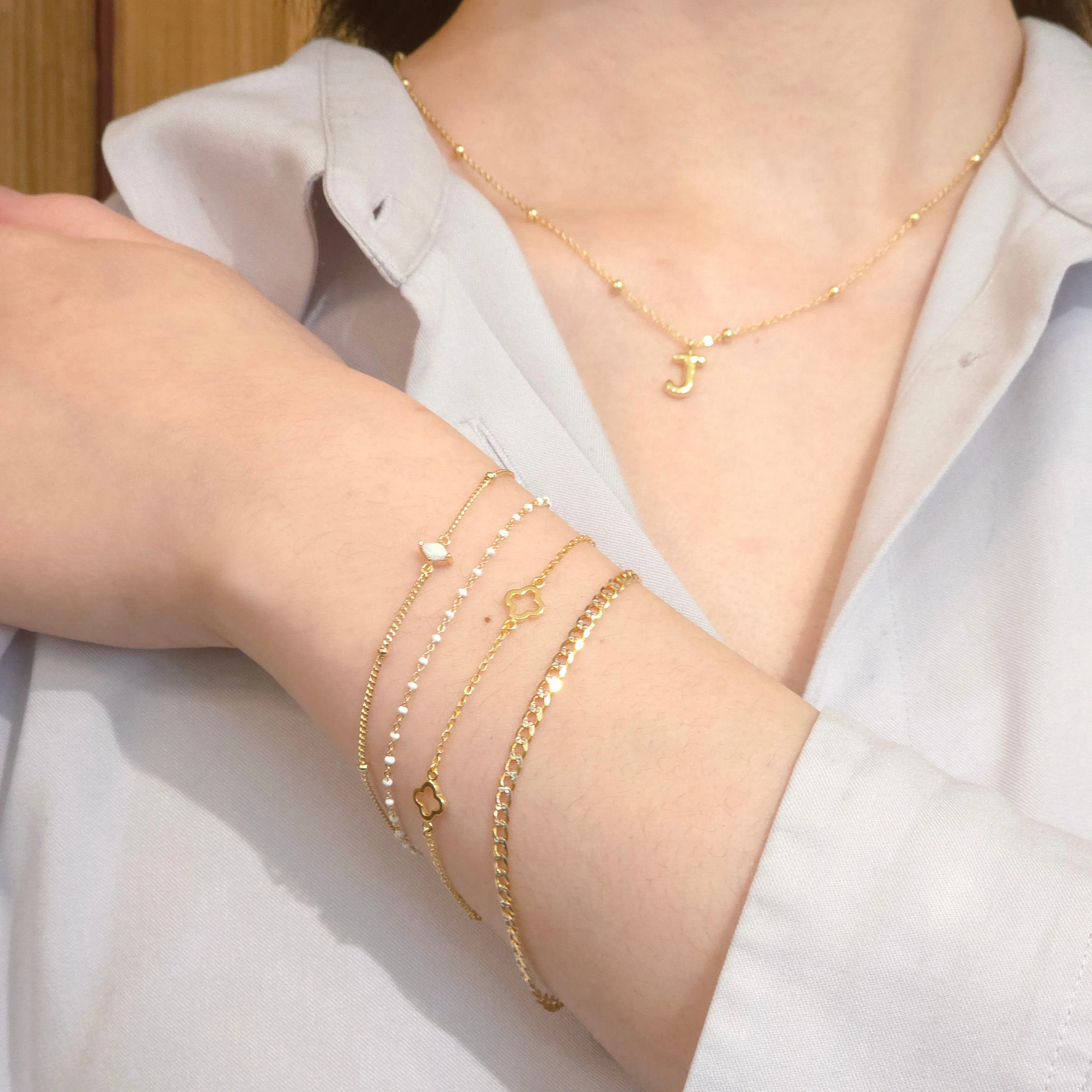 Flora Outline Station Bracelet