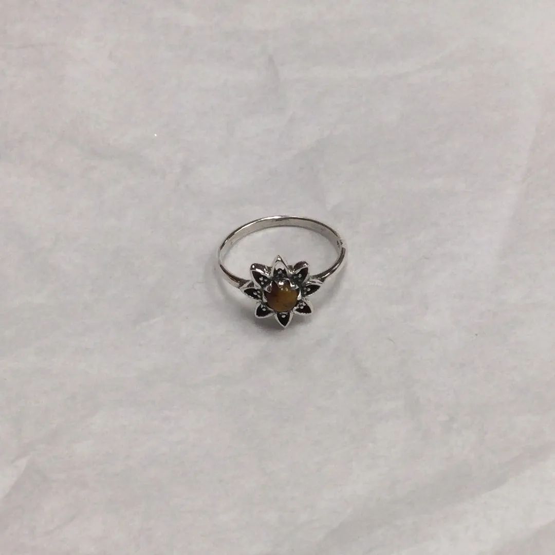 Flower Gemstone Ring