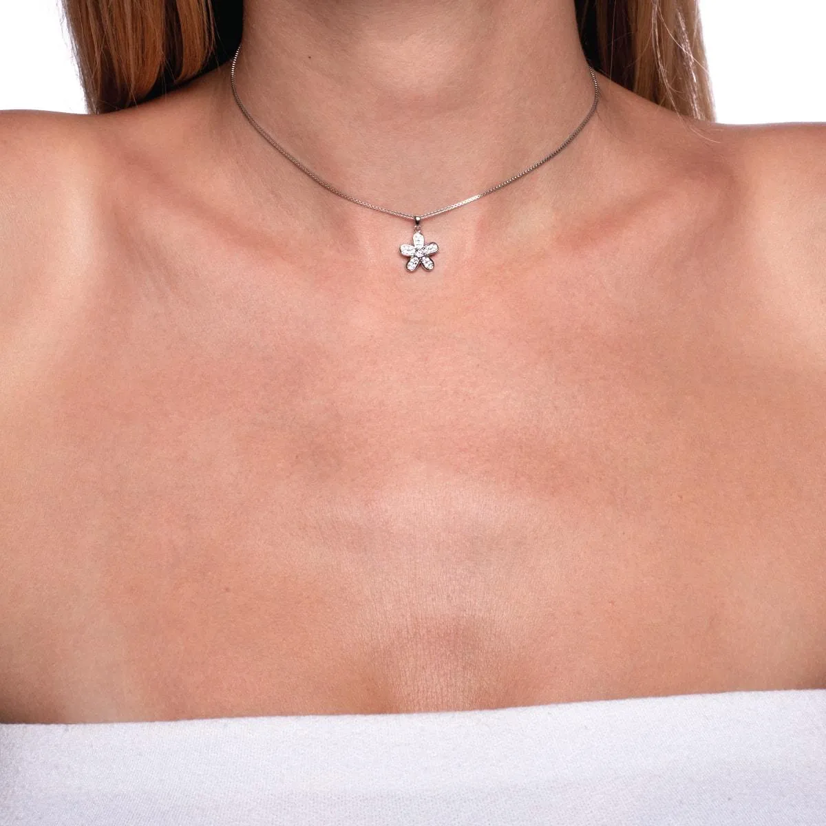 Flower Power | .925 Sterling Silver | Crystal Infinity Clasp Necklace