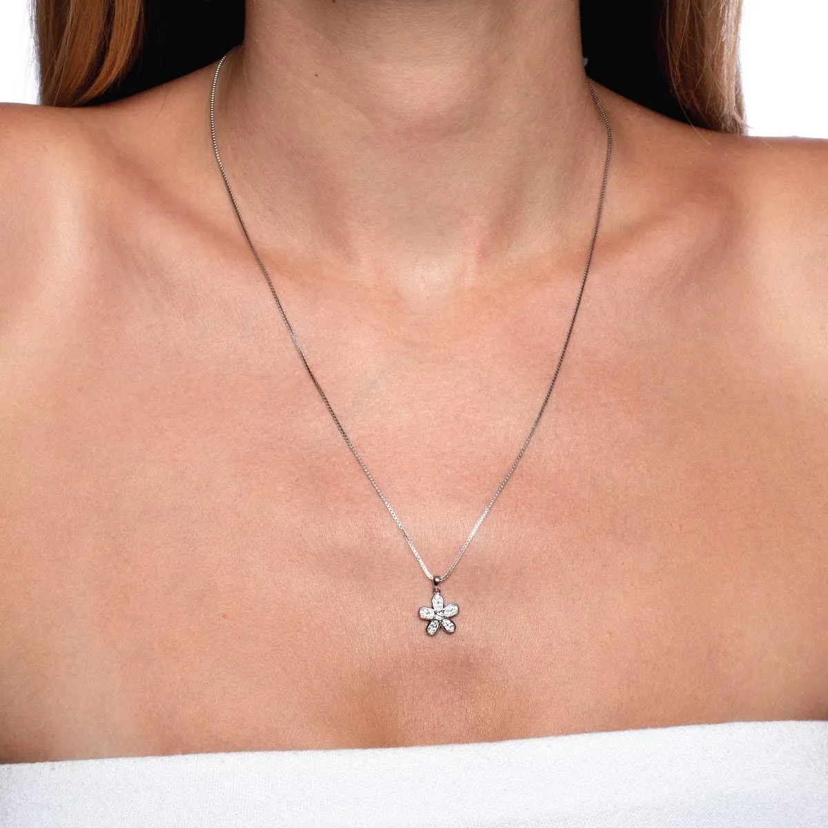 Flower Power | .925 Sterling Silver | Crystal Infinity Clasp Necklace