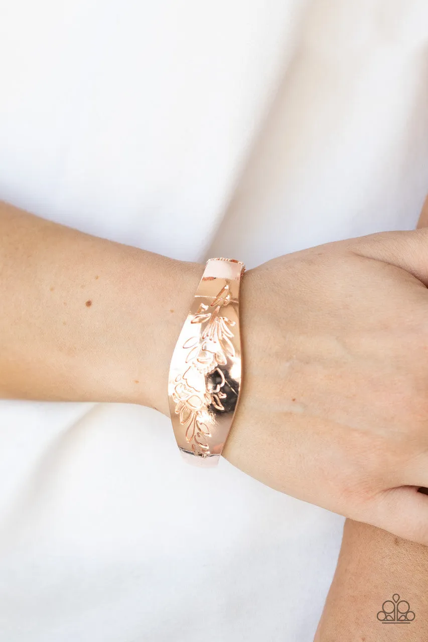 Fond of Florals Rose Gold Paparazzi Bracelet