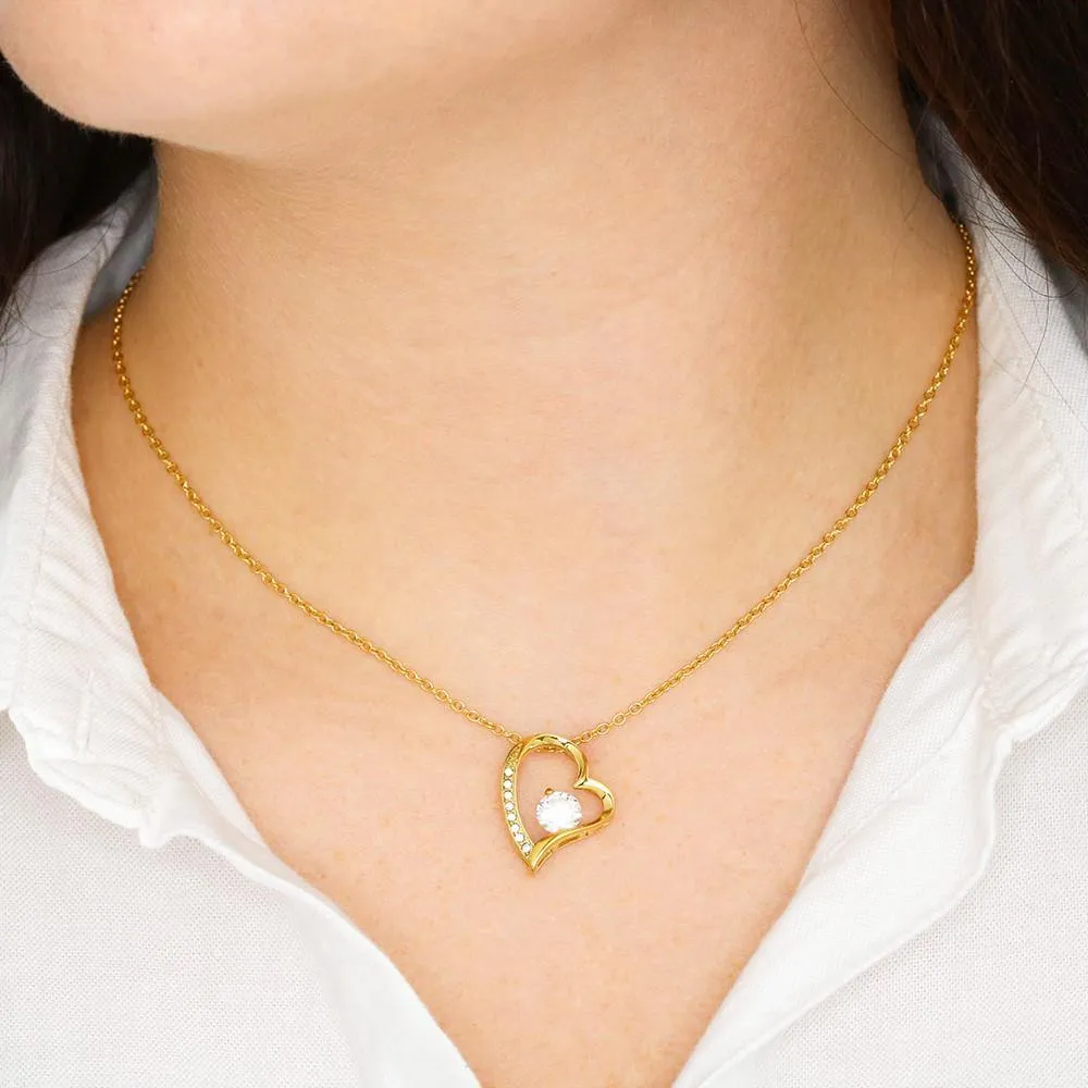 Forever Love Necklace, Anniversary Gift, Birthday Gift For Wife, Necklace, Christmas, Custom Message Card