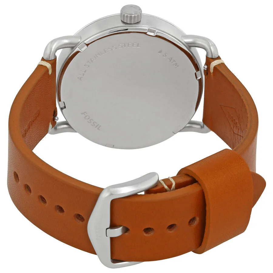 Fossil Commuter Blue Dial Brown Leather Men's Watch FS5325