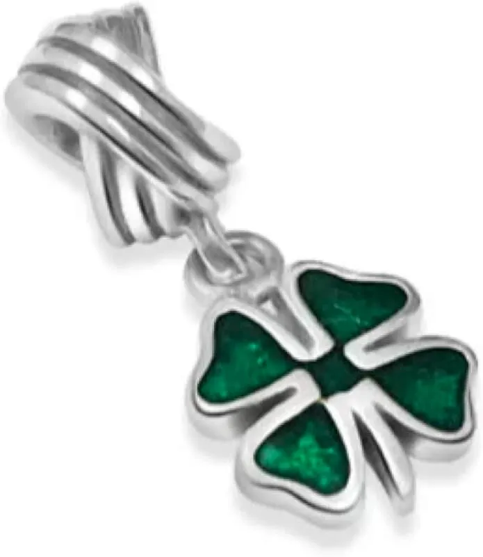 Four Leaf Clover Shamrock Dangle Pendant