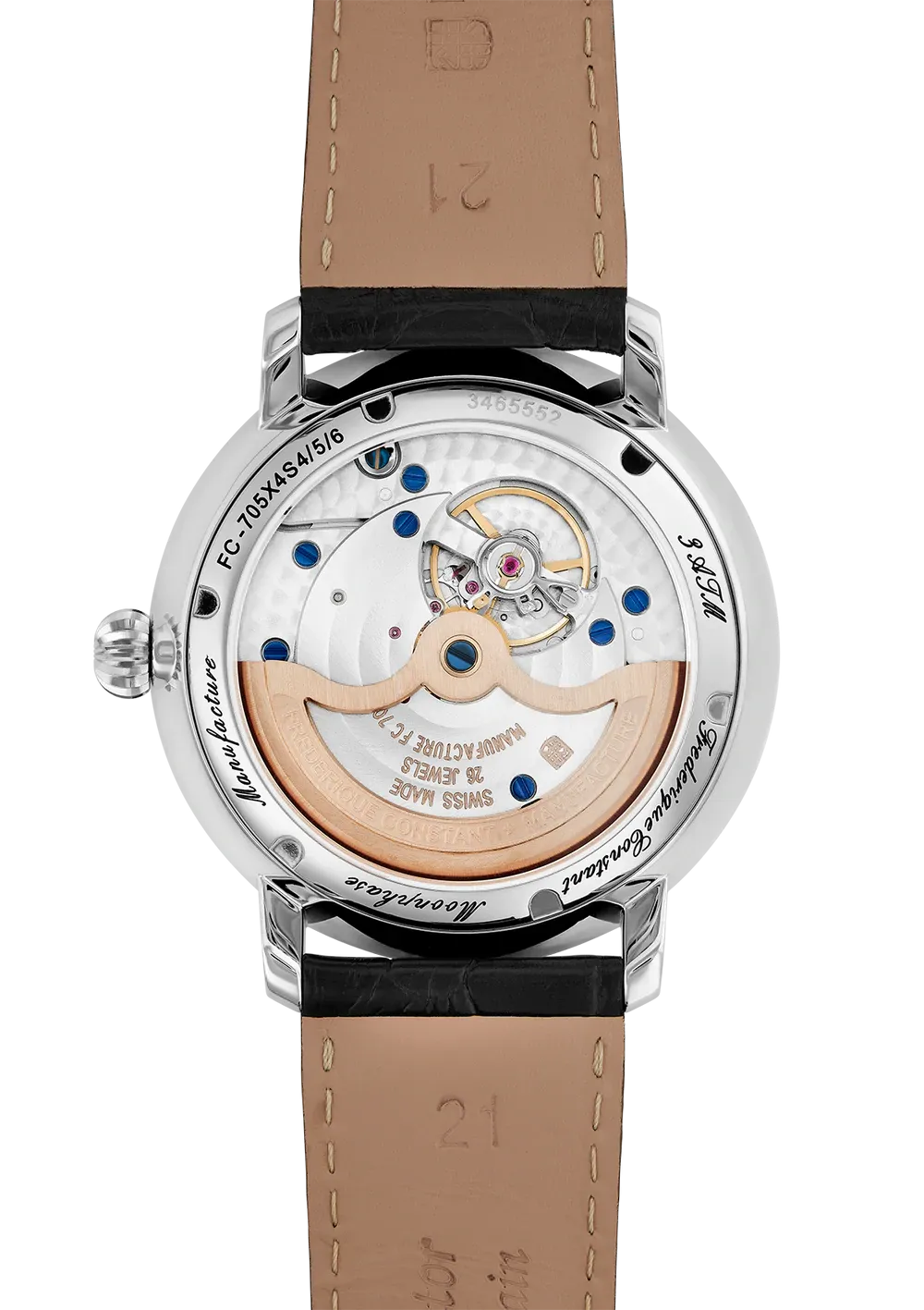 FREDERIQUE CONSTANT SLIMLINE MOONPHASE MANUFACTURE SILVER DIAL