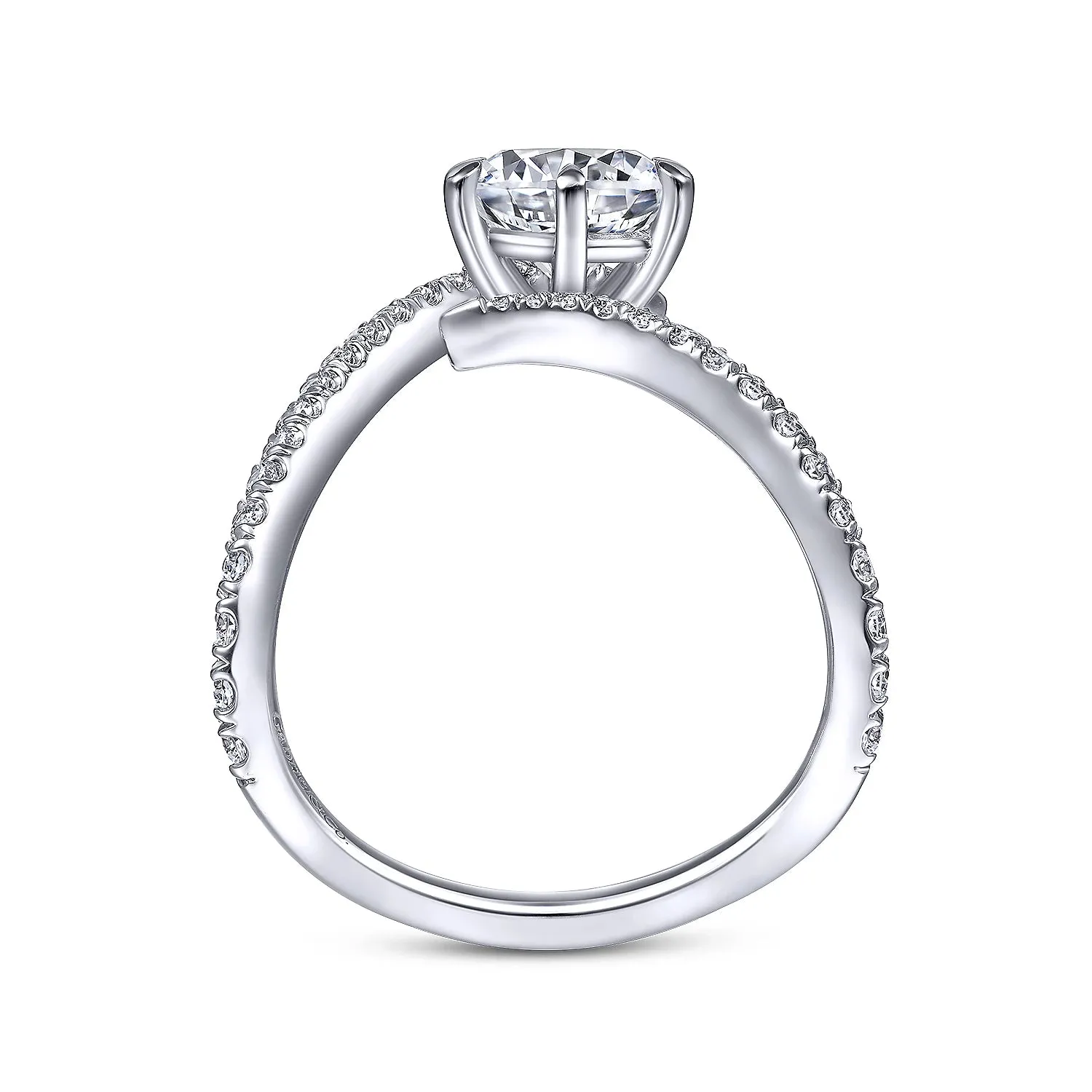 Free Form Round Diamond Engagement Ring Mounting