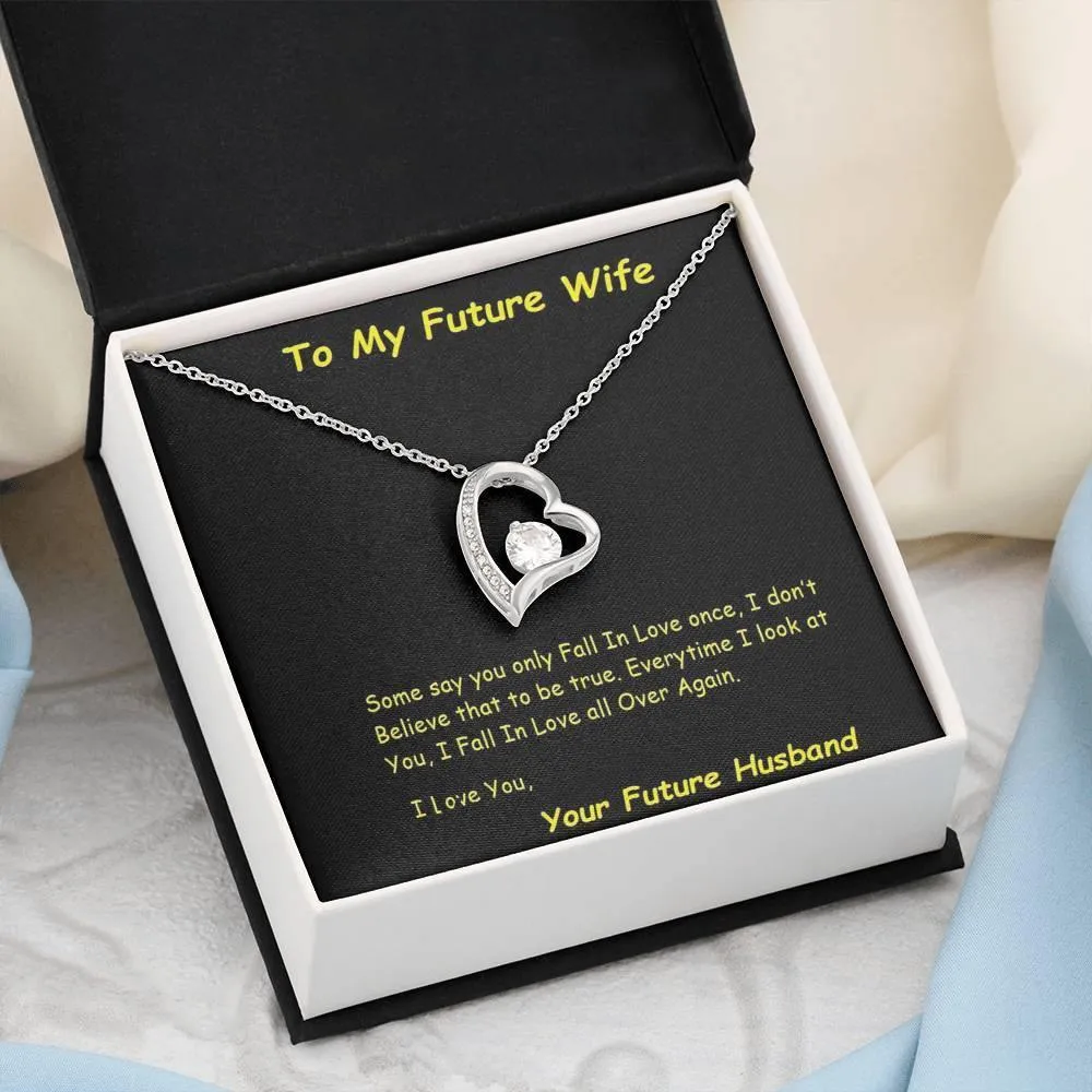 Future Wife Forever Love Necklace, Future Wife From Future Husband - Birthday | Christmas Gift  | Message Card Jewelry