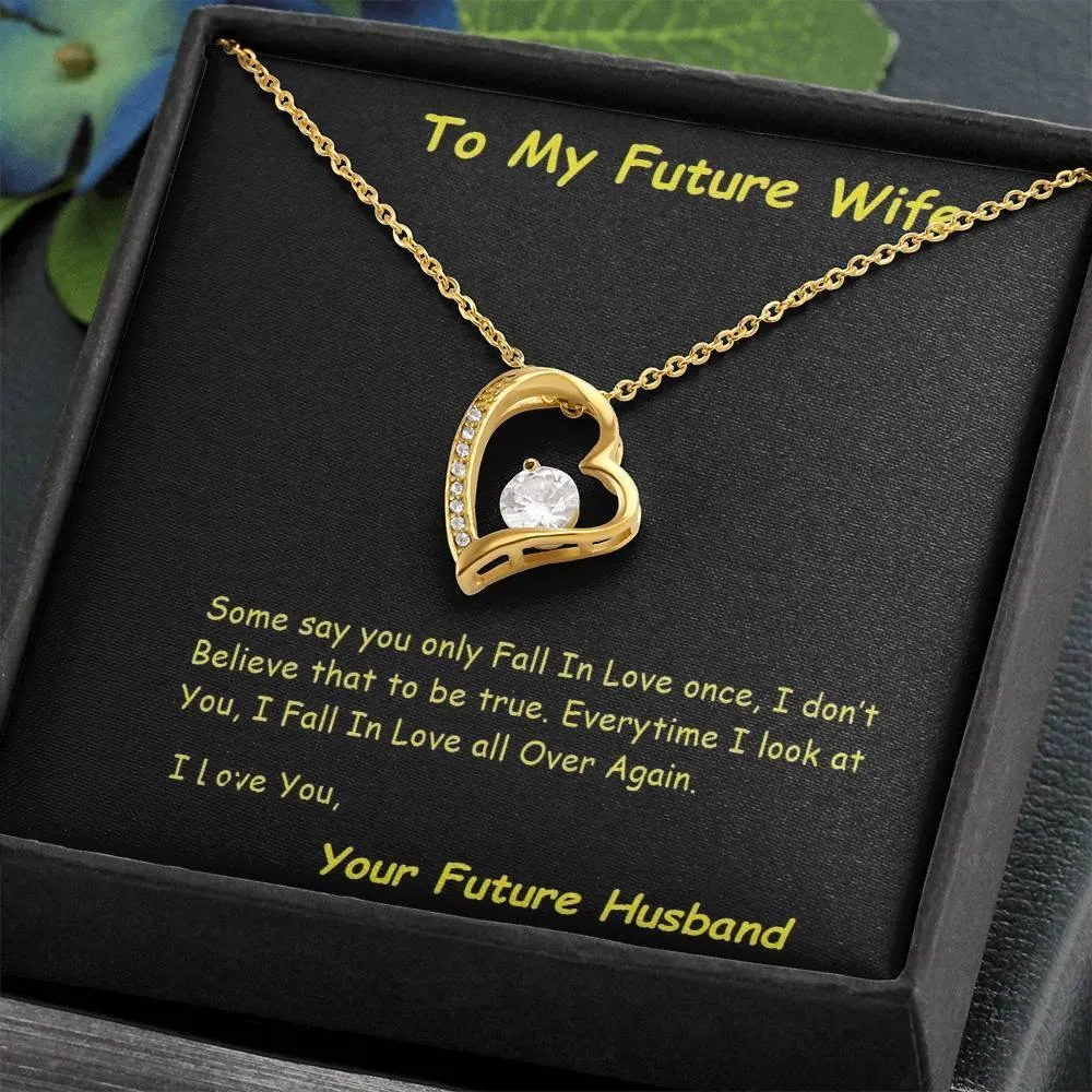 Future Wife Forever Love Necklace, Future Wife From Future Husband - Birthday | Christmas Gift  | Message Card Jewelry