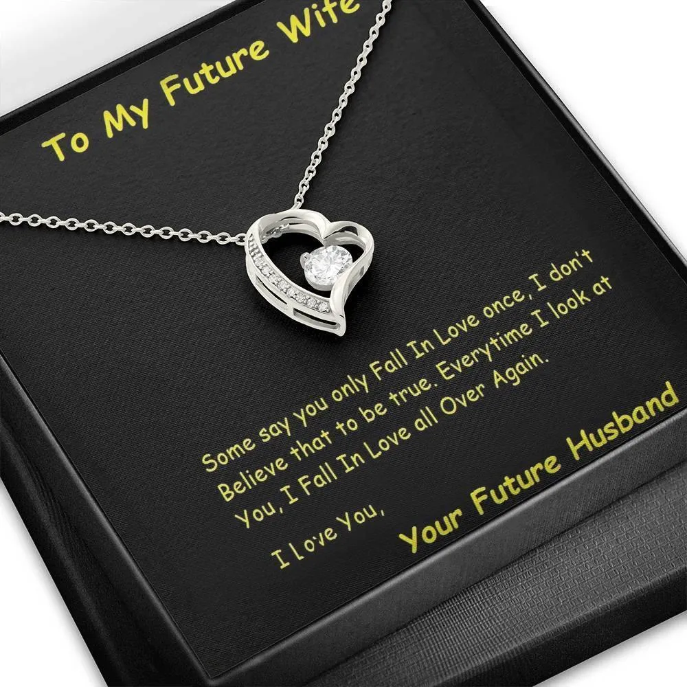 Future Wife Forever Love Necklace, Future Wife From Future Husband - Birthday | Christmas Gift  | Message Card Jewelry