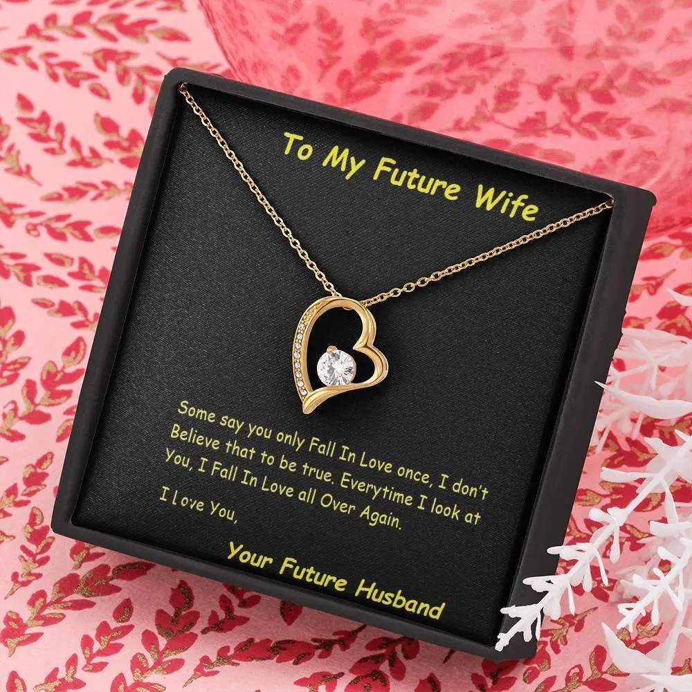 Future Wife Forever Love Necklace, Future Wife From Future Husband - Birthday | Christmas Gift  | Message Card Jewelry