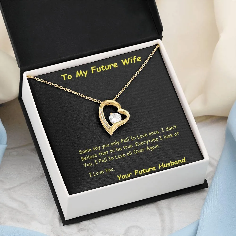 Future Wife Forever Love Necklace, Future Wife From Future Husband - Birthday | Christmas Gift  | Message Card Jewelry