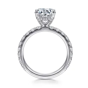 Gabriel & Co. 14k White Gold Round Diamond Semi-Mount Engagement Ring – ER14941R8W44JJ.CSCZ