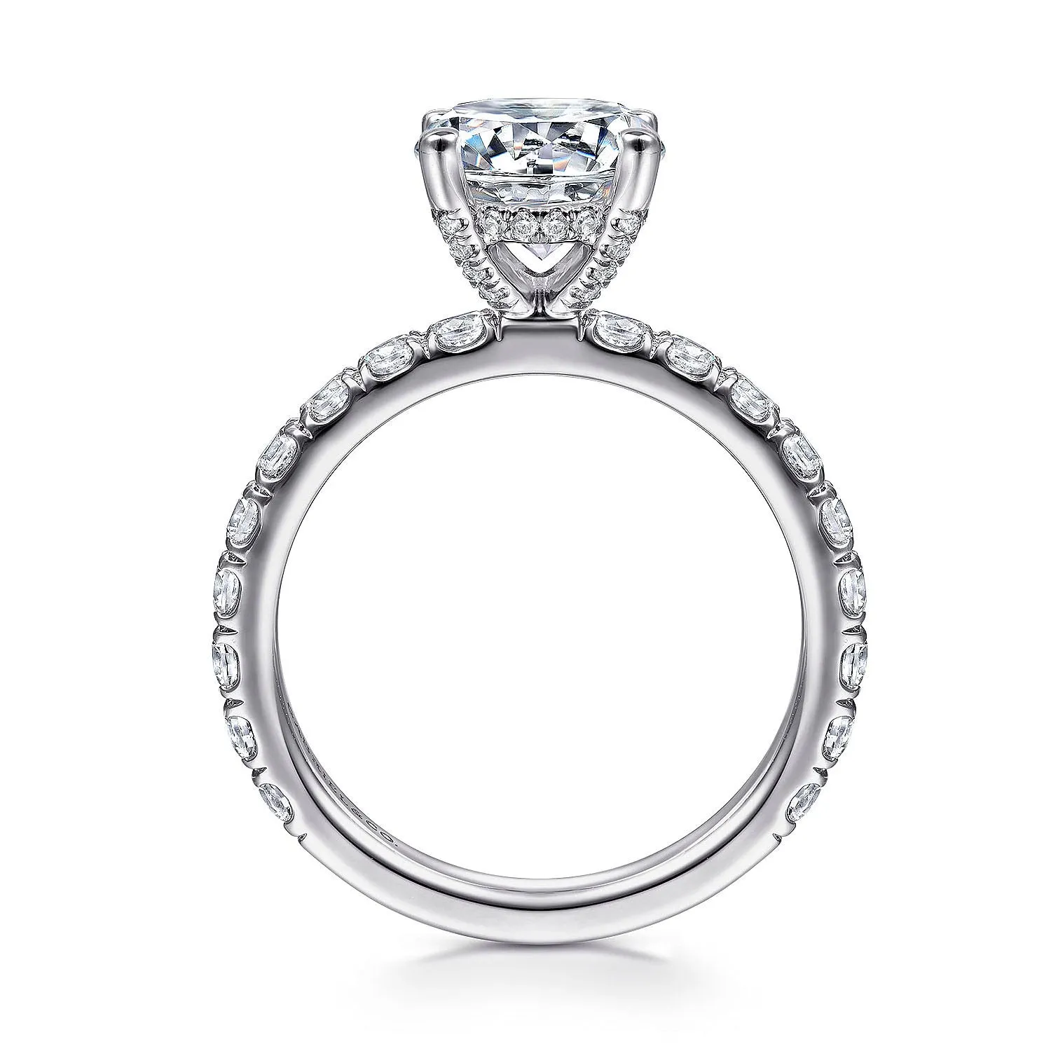 Gabriel & Co. 14k White Gold Round Diamond Semi-Mount Engagement Ring – ER14941R8W44JJ.CSCZ